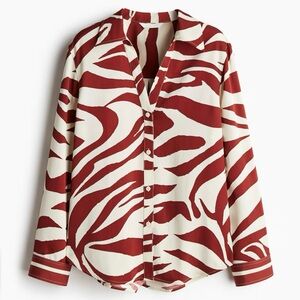 H&M Stylish Red and White Women's Top & Pant set, sz L